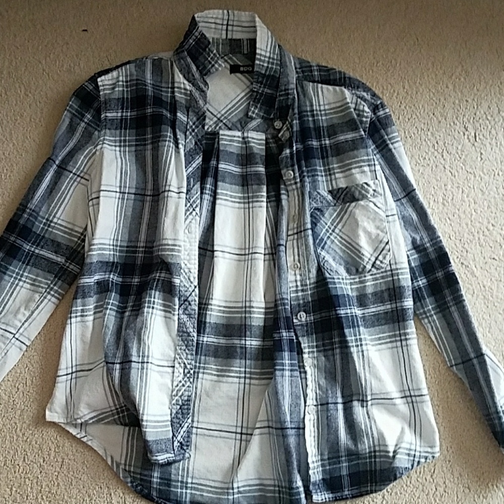BDG Button Down Plaid Shirt